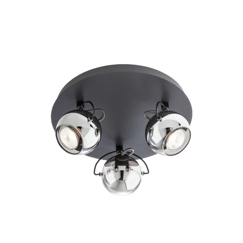 Redo Smarter Ward fekete-füstszürke mennyezeti lámpa (RED-04-545) GU10 3 izzós IP20